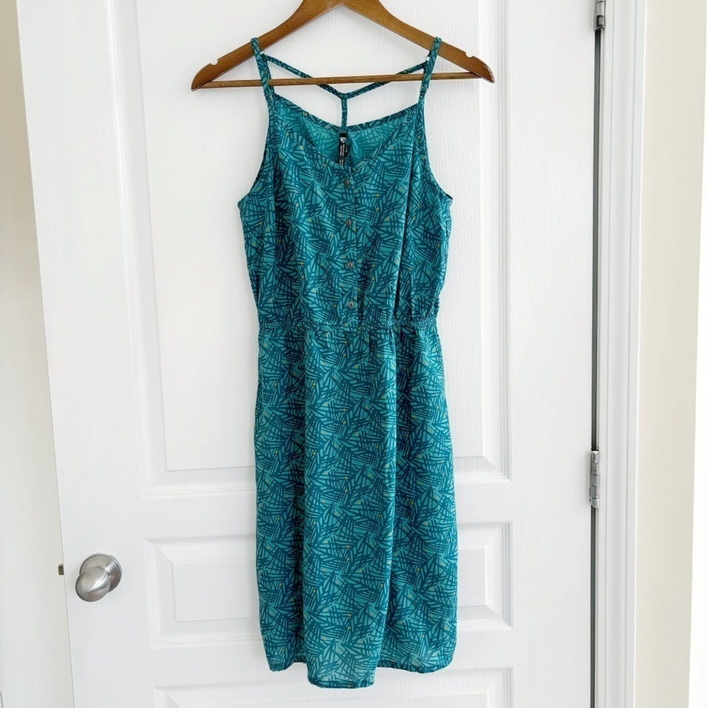 Kuhl Teal Geometric Print Sleeveless Dress XS